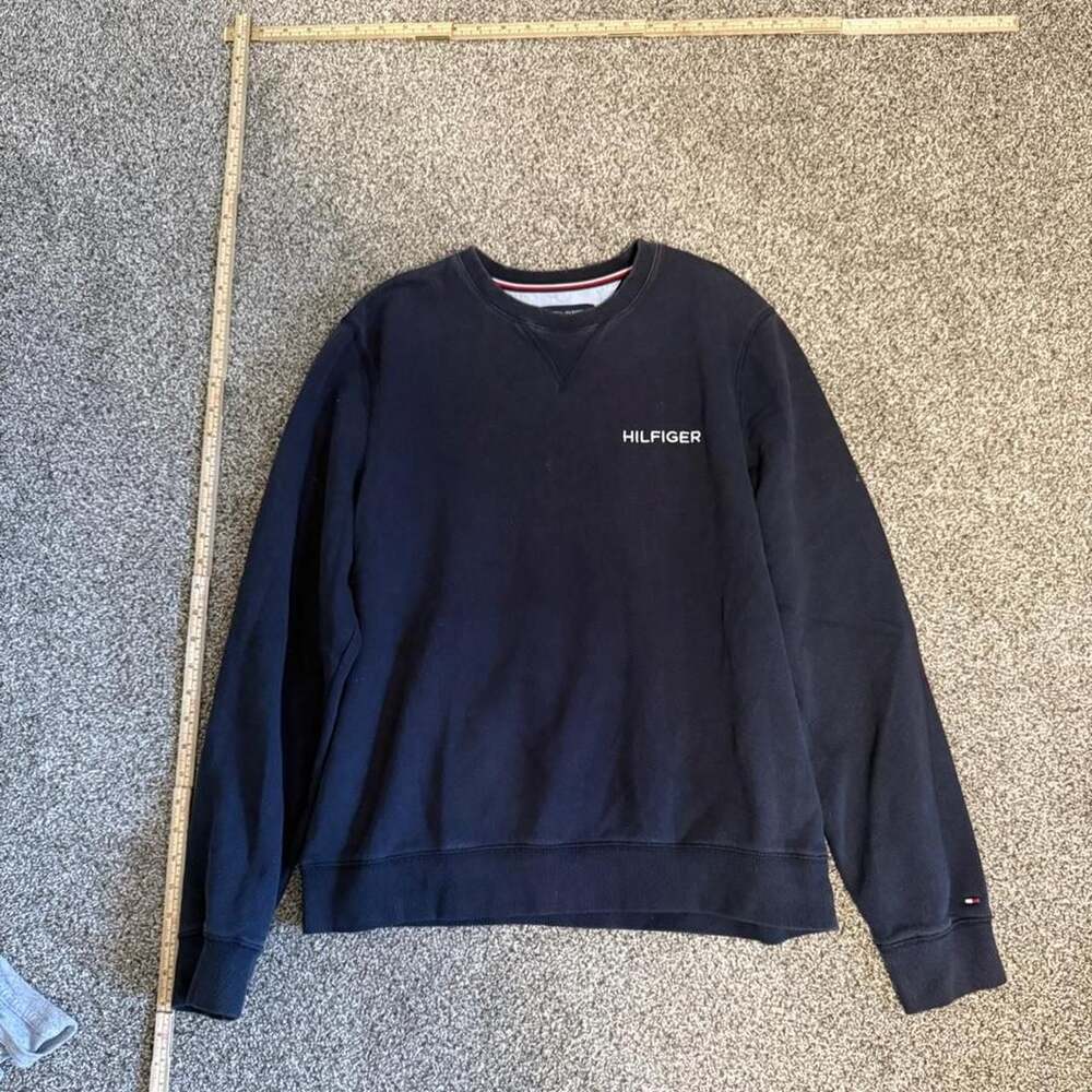 Tommy Hilfiger Navy Blue Hilfiger Script Crewneck Sweatshirt